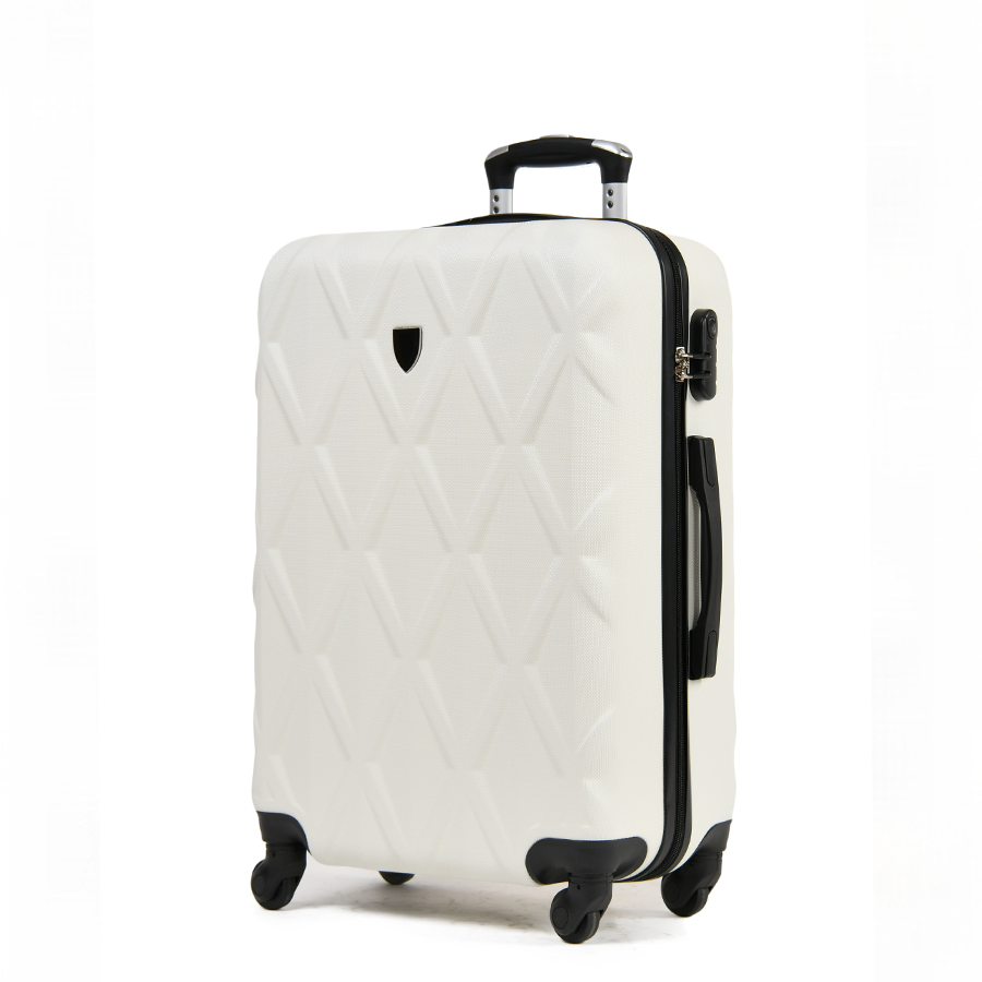 medium suitcase ABS plastic beige 0163661