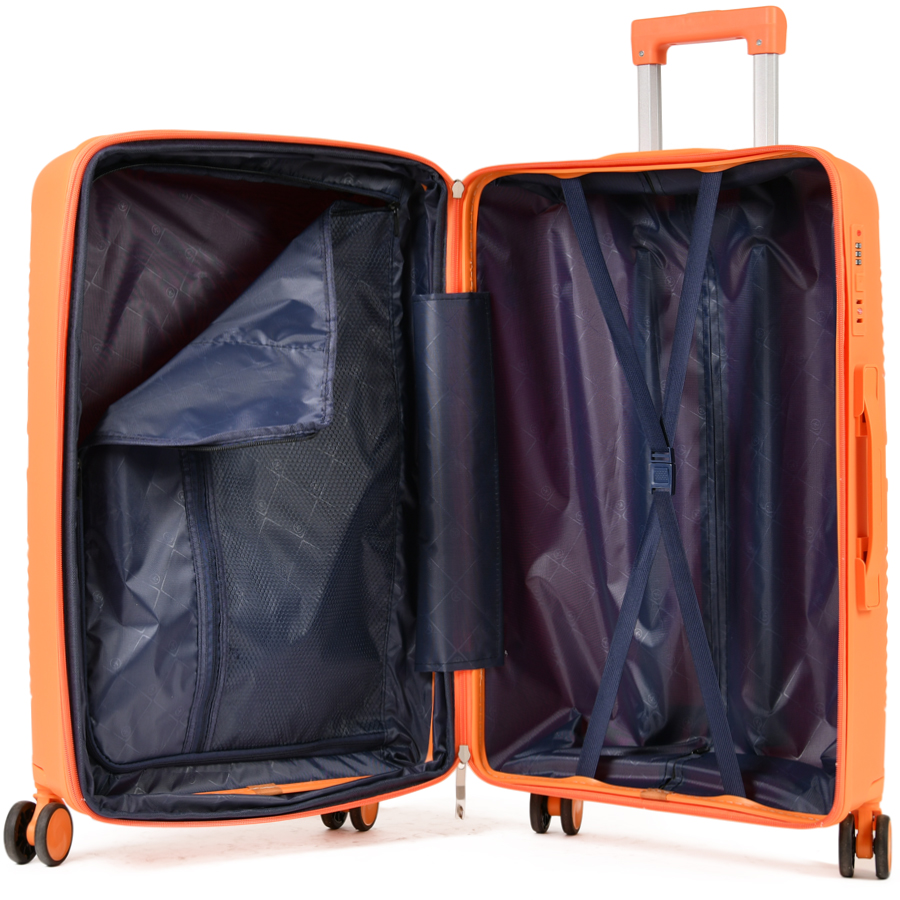 big suitcase polypropylene orange 0161435