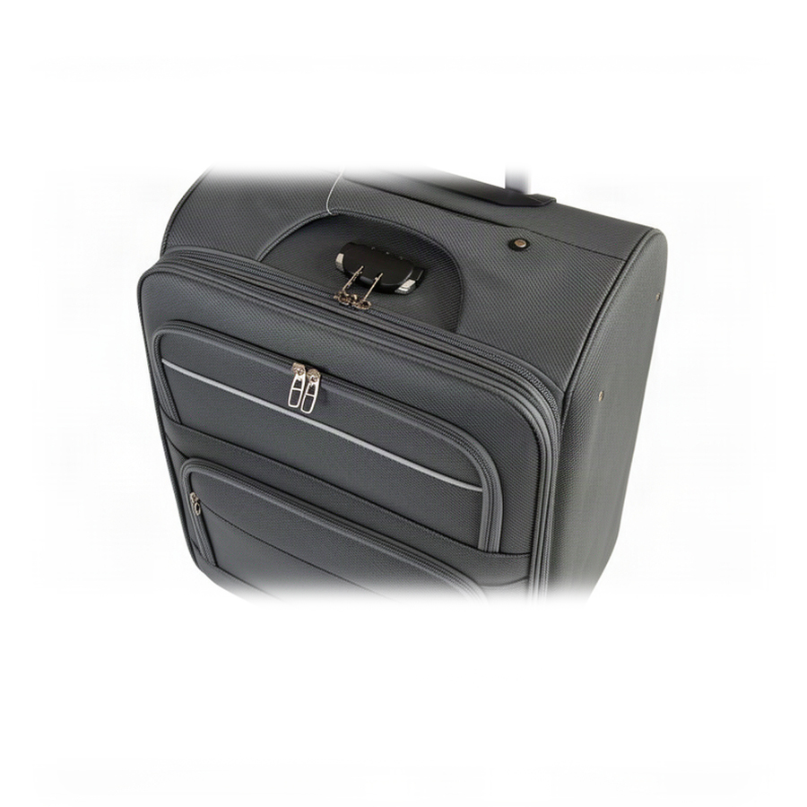 medium suitcase textile grey 0163730