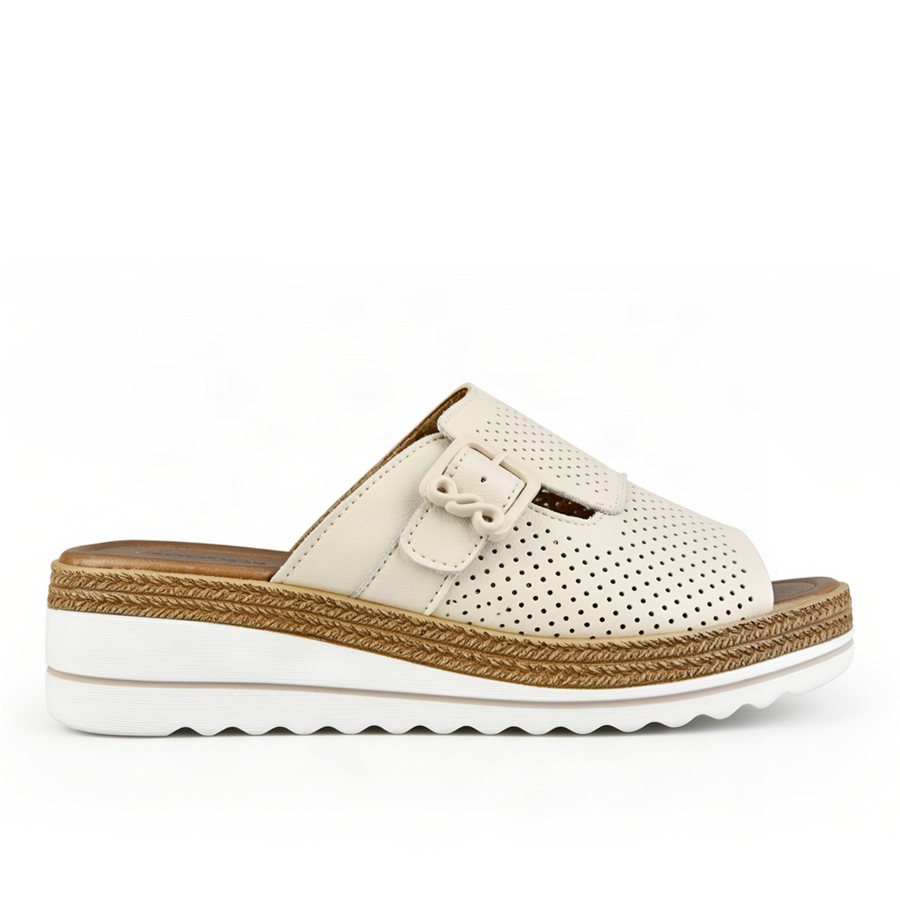 lady's slippers genuin leather beige 0163744