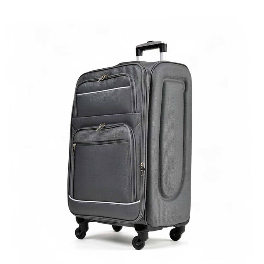 medium suitcase textile grey 0163730