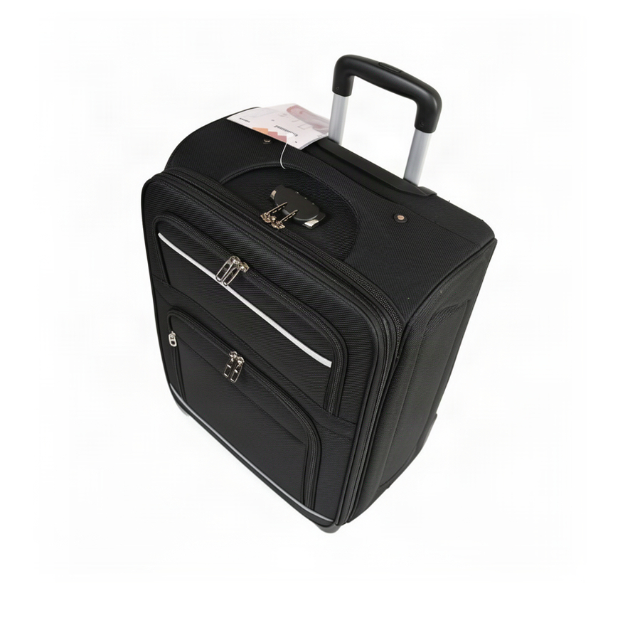 big suitcase textile black 0163725