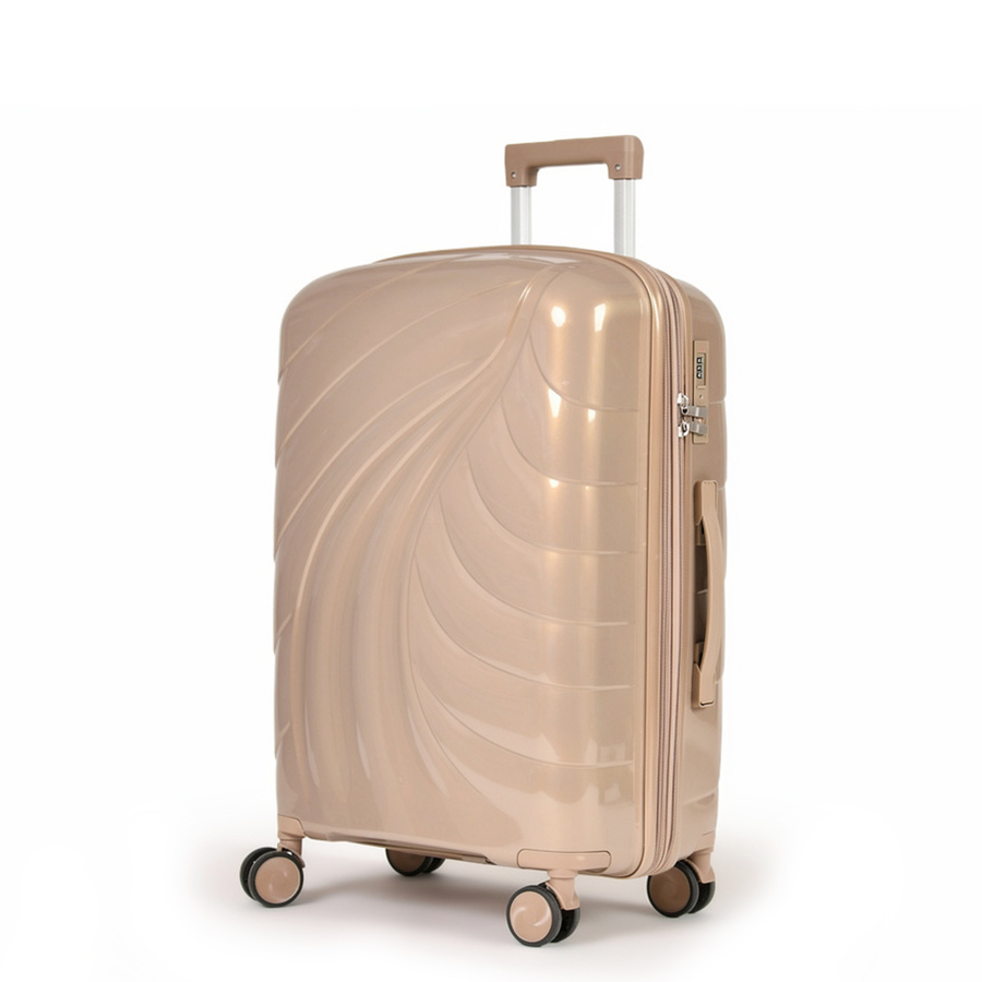 medium suitcase polypropylene light brown 0161596