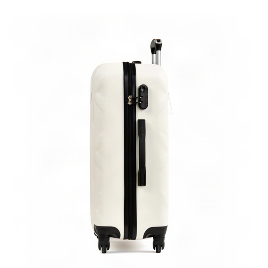 medium suitcase ABS plastic beige 0163661