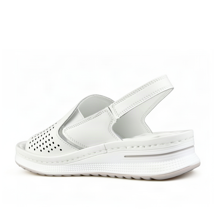 lady's sandals genuin leather white 0163746