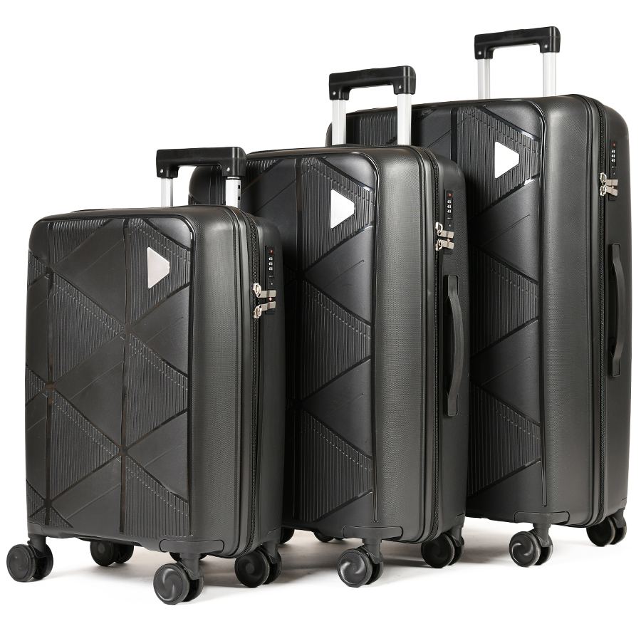 big suitcase polypropylene black 0161585
