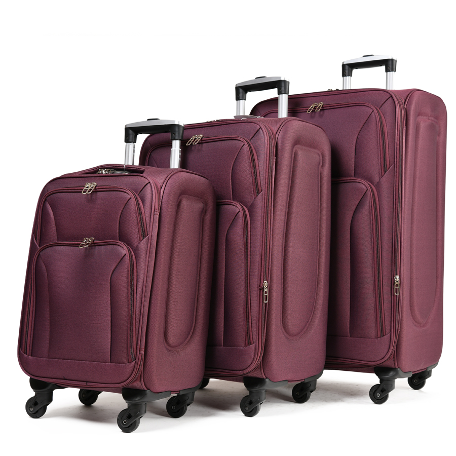 medium suitcase textile bordeaux 0163721