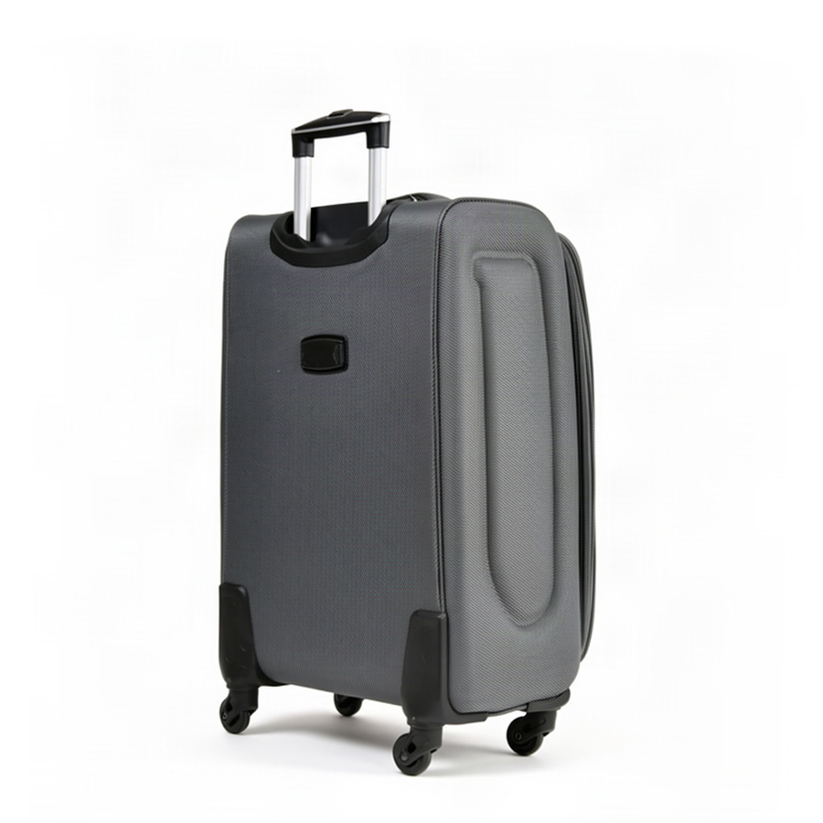 medium suitcase textile grey 0163730