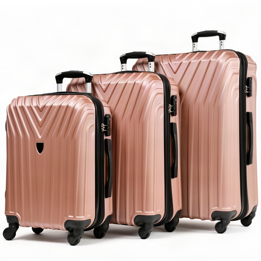 medium suitcase ABS plastic pink 0163667