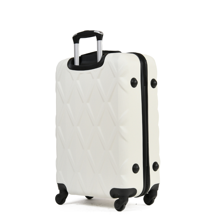 medium suitcase ABS plastic beige 0163661