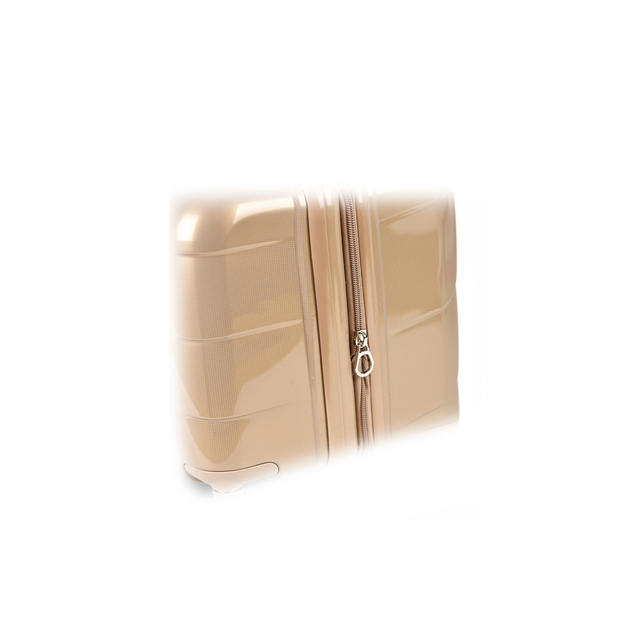 medium suitcase polypropylene light brown 0161596