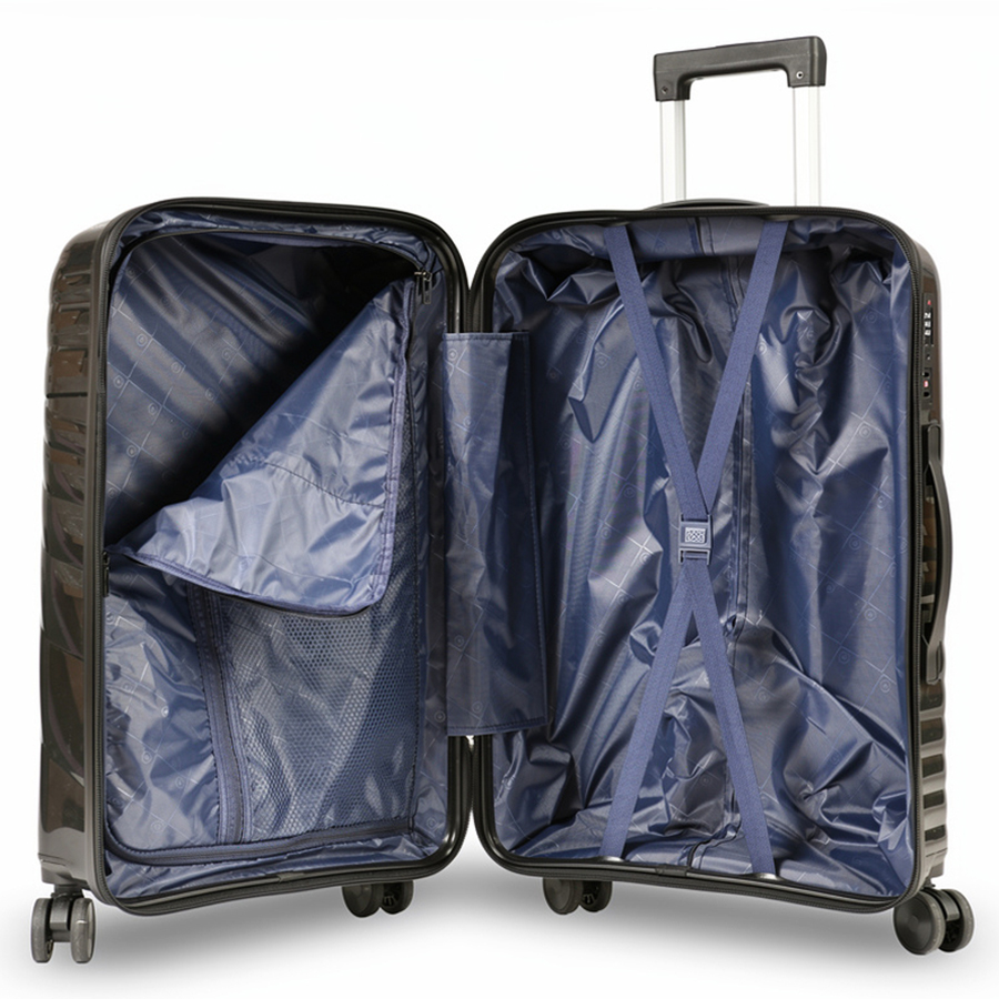 big suitcase polypropylene black 0161603