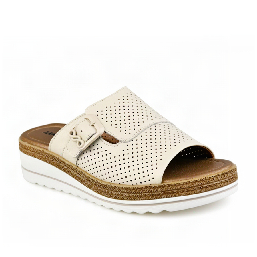 lady's slippers genuin leather beige 0163744