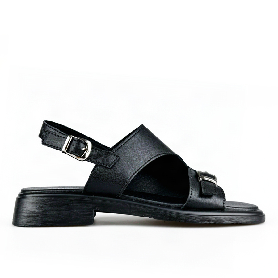 lady's sandals genuin leather black 0163741