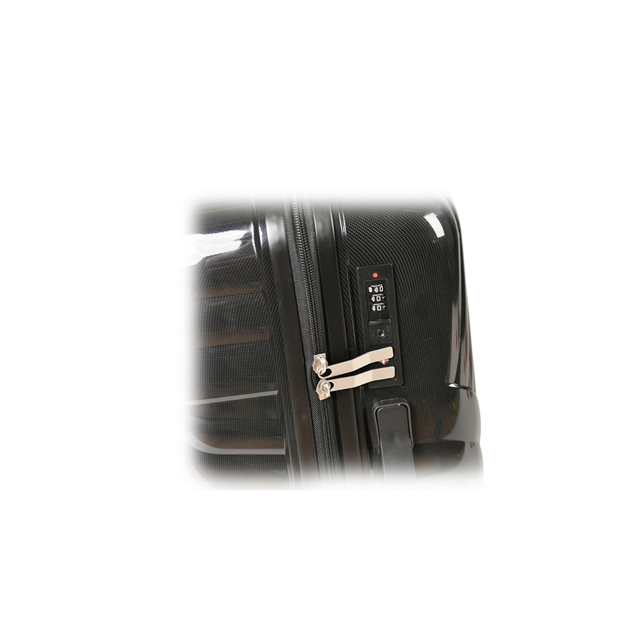 medium suitcase polypropylene black 0161602