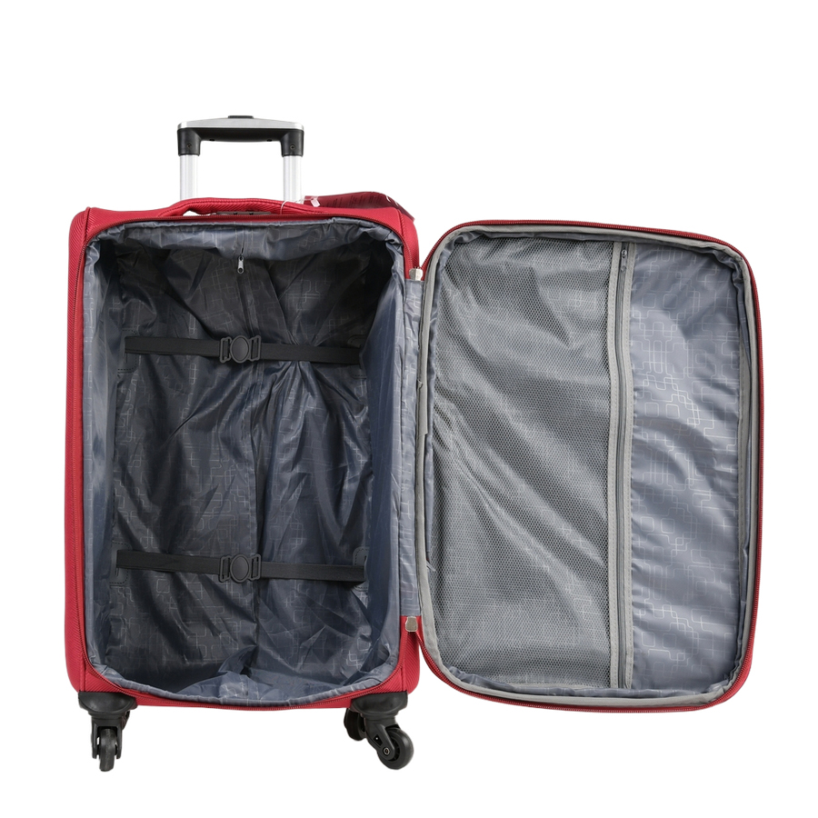 medium suitcase textile red 0163733