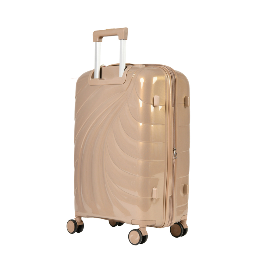 medium suitcase polypropylene light brown 0161596