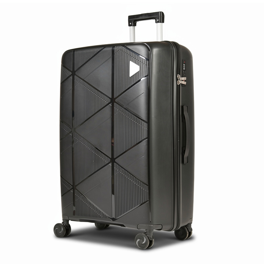big suitcase polypropylene black 0161585