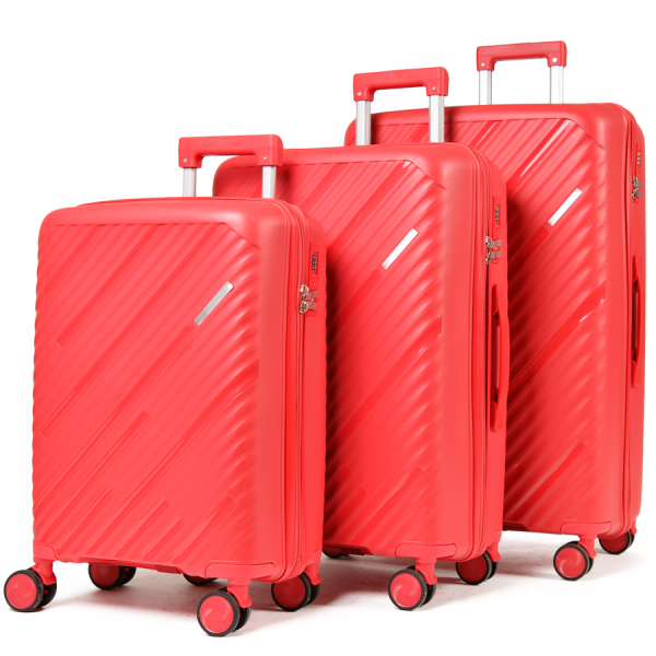 medium suitcase polypropylene red 0161455