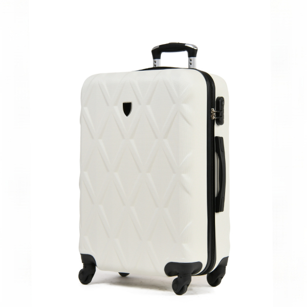 medium suitcase ABS plastic beige 0163661