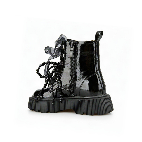 kids boots synthetic leather black 0162559