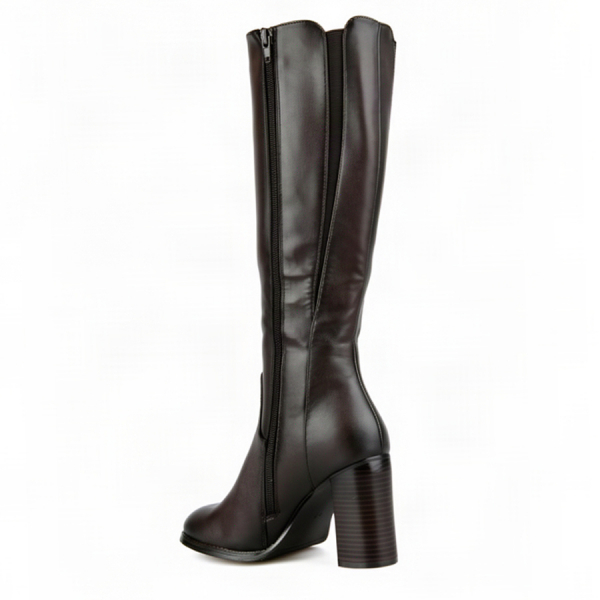 lady's high boots synthetic leather/textile brown 0162919