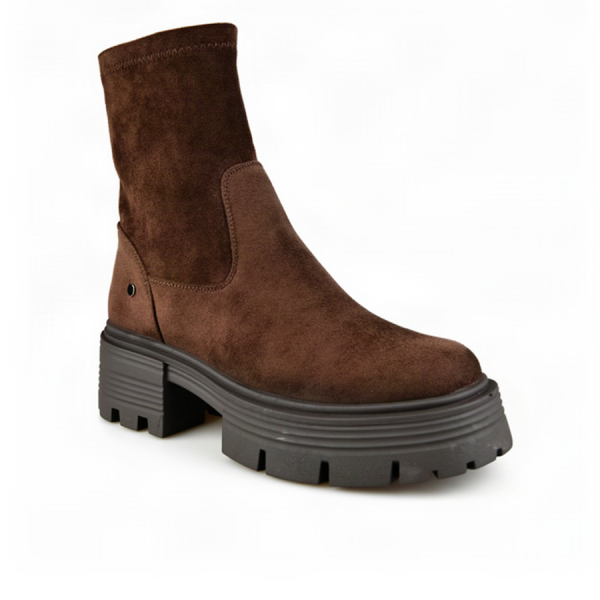 lady's boots textile brown 0162412