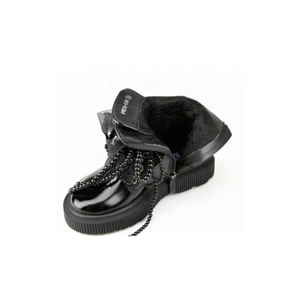 kids boots synthetic leather black 0162559
