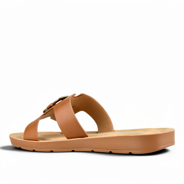 lady's slippers synthetic leather brown 0161340