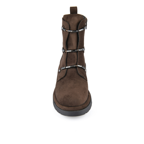 lady's boots textile brown 0162442