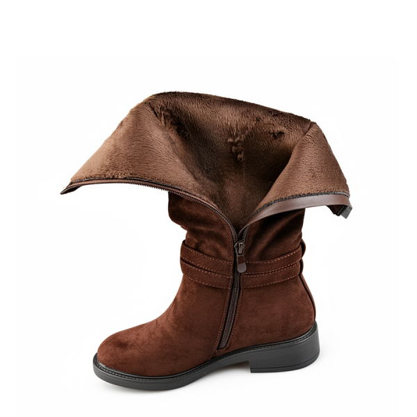 lady's high boots textiles brown 0162800