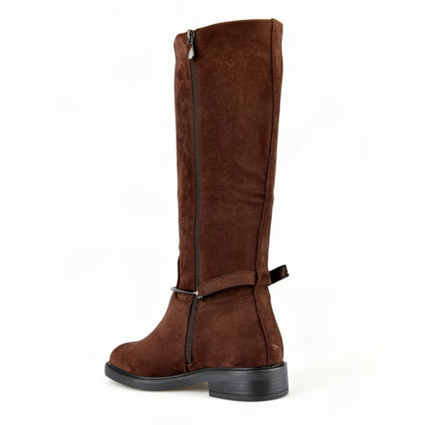 lady's high boots textile brown 0162798