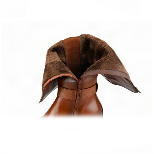 lady's high boots synthetic leather/textile brown 0162921