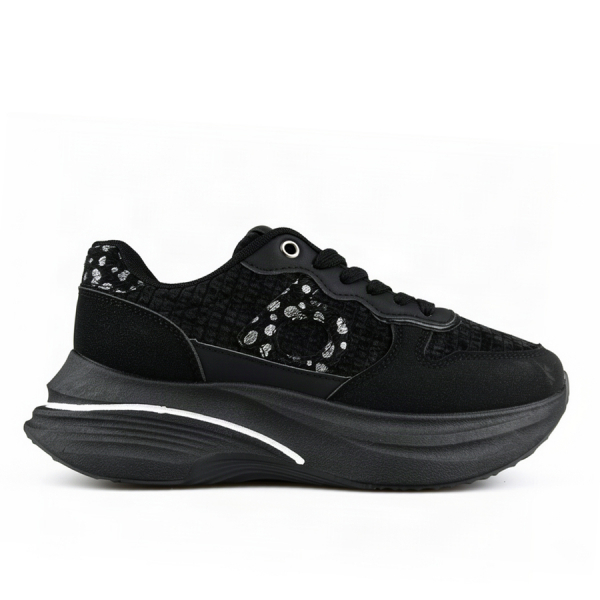 lady's sneakers synthetic leather/textile black