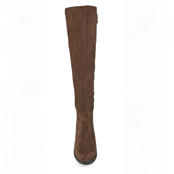 lady's high boots textile brown 0163407