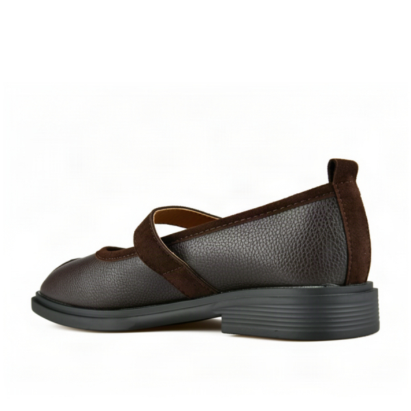 lady's shoes synthetic leather/textile brown 0162885