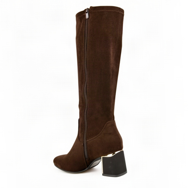 lady's high boots textile brown 0162431