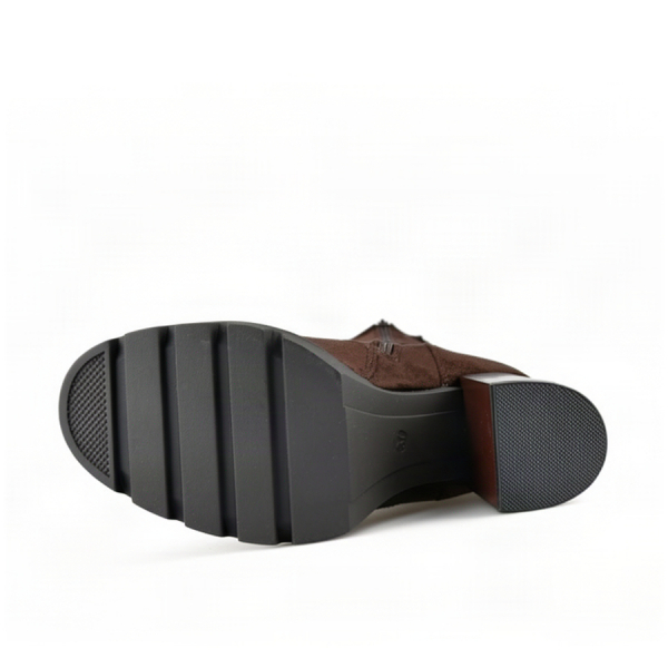 lady's high boots textile brown 0163206