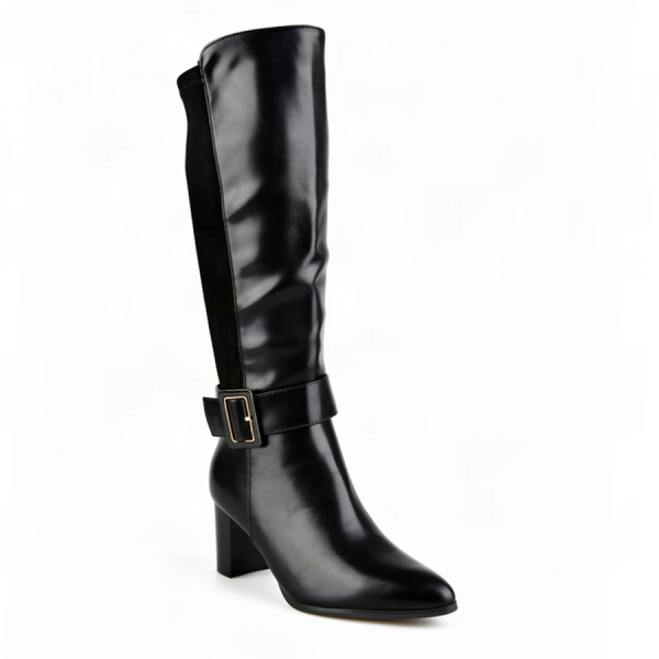 lady's high boots synthetic leather black 0162505