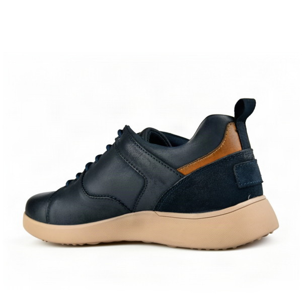 men's shoes genuin leather dark blue 0162963