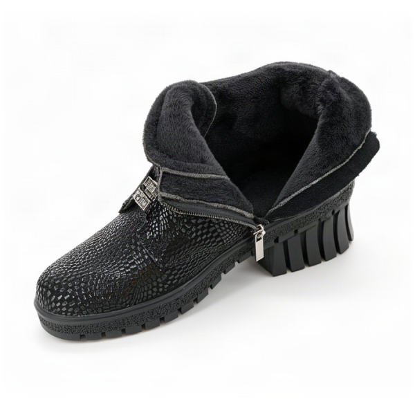 lady's boots genuin leather black 0163423