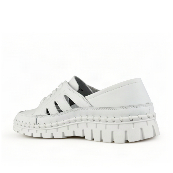 lady's shoes genuin leather white 0163736