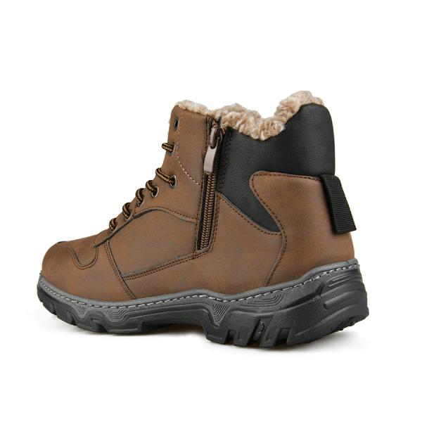 men's boots synthetic leather brown 0162637