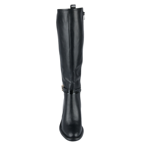 lady's high boots synthetic leather/textile black 0163203