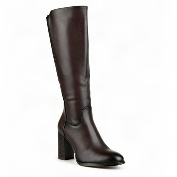 lady's high boots synthetic leather/textile brown 0162919