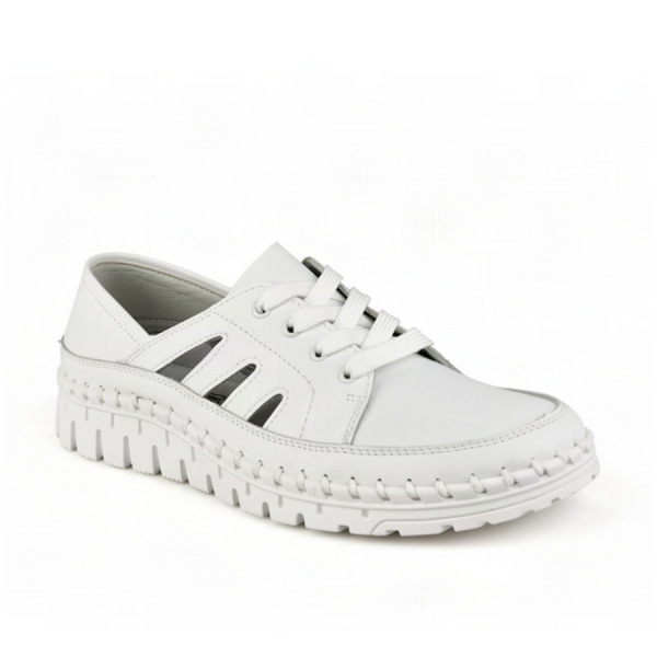 lady's shoes genuin leather white 0163736