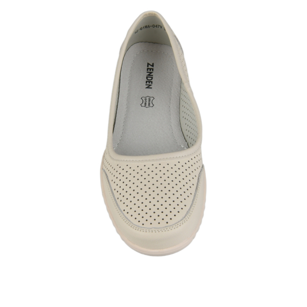 lady's shoes genuine leather/eco leather beige 0163739