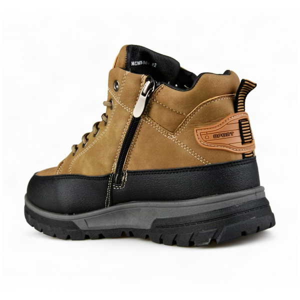 men's boots synthetic leather brown 0162967