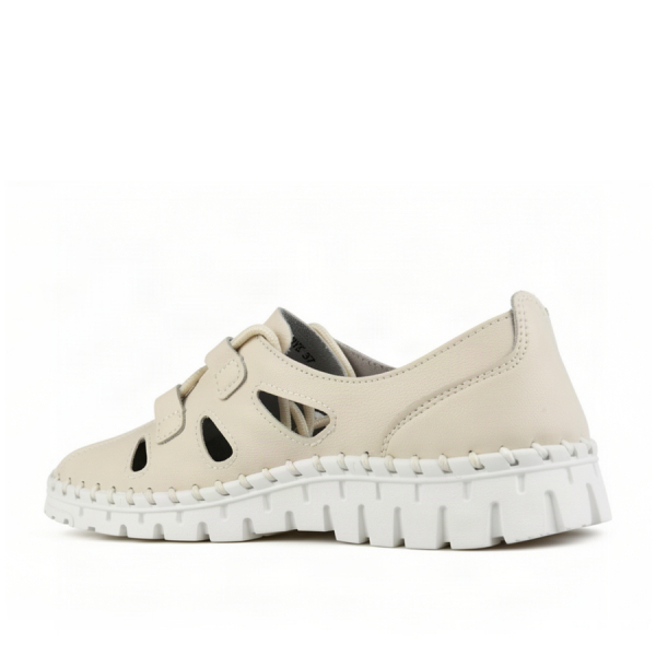 lady's shoes genuin leather beige 0163737