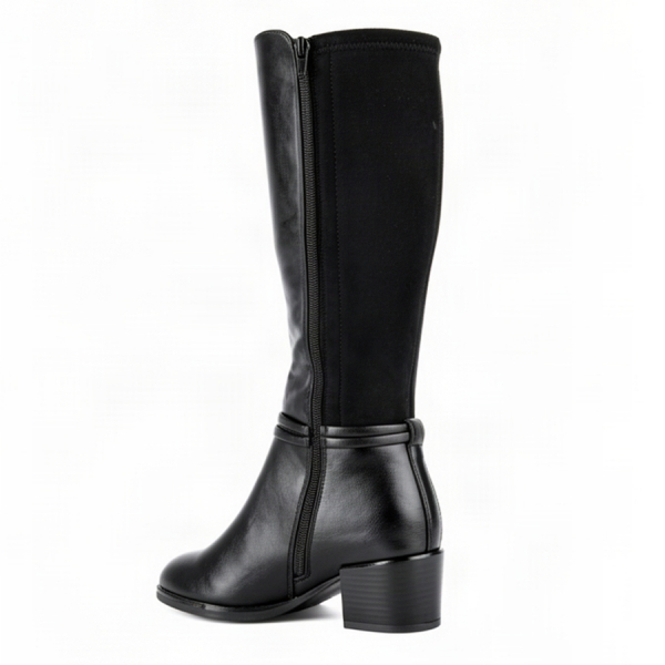 lady's high boots synthetic leather/textile black 0162924
